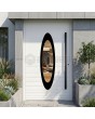 Portes d'entrée modernes en aluminium blanc sécurisées avec vitrage ovale