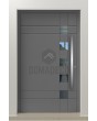 PIVOT C23 - porte d'entrée pivotante à cadre mince en aluminium avec cinq vitres