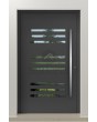 LIM C24 - porte d'entrée moderne en aluminium avec fenêtres horizontales