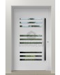 PIVOT C24 - aluminum pivot front door with vertical windows