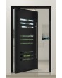 PIVOT C24 - aluminum pivot front door with vertical windows