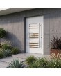 porte d'entrée en aluminium blanc 