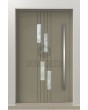 PIVOT C25 - porte d'entrée pivotante en aluminium avec quatre fenêtres