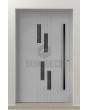 PIVOT C25 - porte d'entrée pivotante en aluminium avec quatre fenêtres