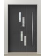 PIVOT C25 - porte d'entrée pivotante en aluminium avec quatre fenêtres