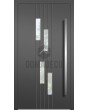 LIM C25 - porte d'entrée moderne en aluminium avec fenêtres verticales