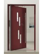 PIVOT C25 - porte d'entrée pivotante en aluminium avec quatre fenêtres