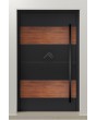 LIM C5 - porte d'entrée en aluminium avec décor en bois