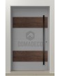 LIM C5 - porte d'entrée en aluminium avec décor en bois