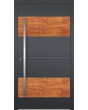 LIM C5 - porte d'entrée en aluminium avec décor en bois