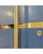 LIM c7 double - porte double à charnières en aluminium avec bandes horizontales et verre