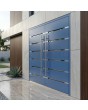 LIM c7 double - porte double à charnières en aluminium avec bandes horizontales et verre