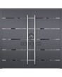 LIM c7 double - porte double à charnières en aluminium avec bandes horizontales et verre
