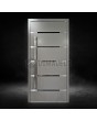 Porte moderne en aluminium argenté