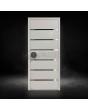 Porte d'entrée moderne en aluminium blanc