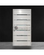 Porte d'entrée moderne en aluminium blanc