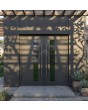 Porte d'entrée moderne double en aluminium anthracite