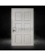 porte pivotante blanche en aluminium de style traditionnel