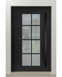 LIM CL06 - porte d'entrée classique à charnières en aluminium avec verre