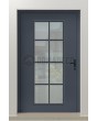 LIM CL06 - porte d'entrée classique à charnières en aluminium avec verre