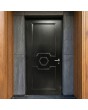 Porte en aluminium noir au design classique pour la maison