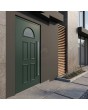 Porte pivotante en aluminium au design classique vert