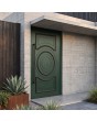 Porte d'entrée en aluminium de style traditionnel vert