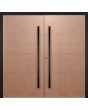 LIM Double porte en cuivre - Double porte en aluminium avec texture cuivrée en métal fraisé