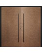 LIM Corten double - Porte d'entrée double en aluminium aspect Corten