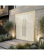 Porte double en aluminium recouverte de quartz fritté Cristallo