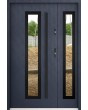 Sta Hevelius Duo Noir - porte exterieur avec panneau latéral
