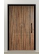 PIVOT WOODLINE 1 - porte pivotante en aluminium avec stratifié haute pression en noyer