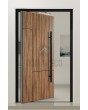 PIVOT WOODLINE 1 - porte pivotante en aluminium avec stratifié haute pression en noyer