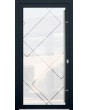 LIM Glass S15 -porte d'entrée givrée de qualité avec décor transparent