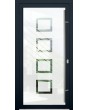 LIM Glass S8 - porte d'entrée sable avec décor transparent