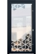 LIM Glass S12 - porte d'entrée extérieure dépolie avec décor transparent