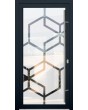 LIM Glass S13 - porte givrée de sécurité en aluminium avec décor transparent