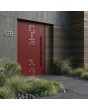 porte d'entrée en aluminium rouge