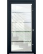 LIM Glass S4 -porte d'entrée givrée avec quatre bandes transparentes