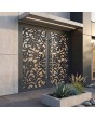 Porte en aluminium à double vitrage anthracite avec panneau décoratif