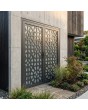Porte en aluminium à double vitrage anthracite avec panneau décoratif