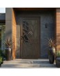LIM G4 - Porte vitrée en aluminium avec panneau décoratif