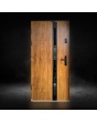 Golden oak front metal door with multi point lock