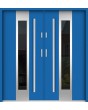 Sta Amerigo Double - porte double contemporaine en acier inoxydable avec vitrage