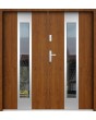 Sta Amerigo Double - porte double contemporaine en acier inoxydable avec vitrage