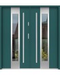 Sta Amerigo Double - porte double contemporaine en acier inoxydable avec vitrage