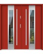 Sta Amerigo Double - porte double contemporaine en acier inoxydable avec vitrage