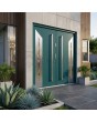 Porte d'entrée verte pour une villa