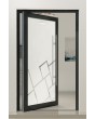 PIVOT Glass S - porte pivotante en aluminium dépoli avec motif transparent