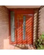 Porte d'entrée en aluminium rouge